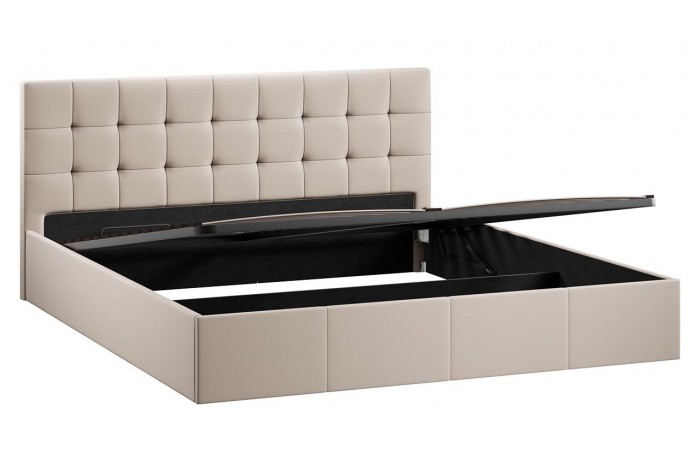 Кровать с ПМ «Эмма» 1800 (с подъемным механизмом) Велюр Confetti Cream