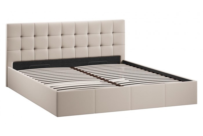 Кровать с ПМ «Эмма» 1800 (с подъемным механизмом) Велюр Confetti Cream