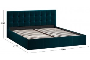 Кровать с ПМ Эмма 1800 (с подъемным механизмом) Велюр Confetti Izumrud