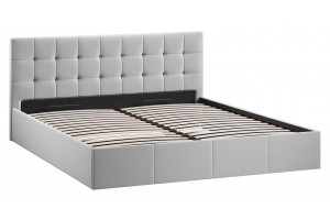 Кровать с ПМ Эмма 1800 (с подъемным механизмом) Велюр Confetti Silver