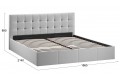 Кровать с ПМ «Эмма» 1800 (с подъемным механизмом) Велюр Confetti Silver