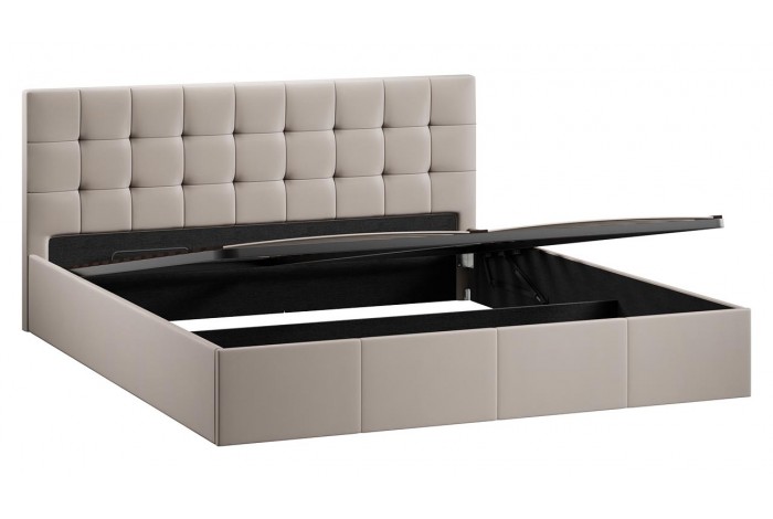 Кровать с ПМ «Эмма» 1800 (с подъемным механизмом) Велюр Confetti Smoke