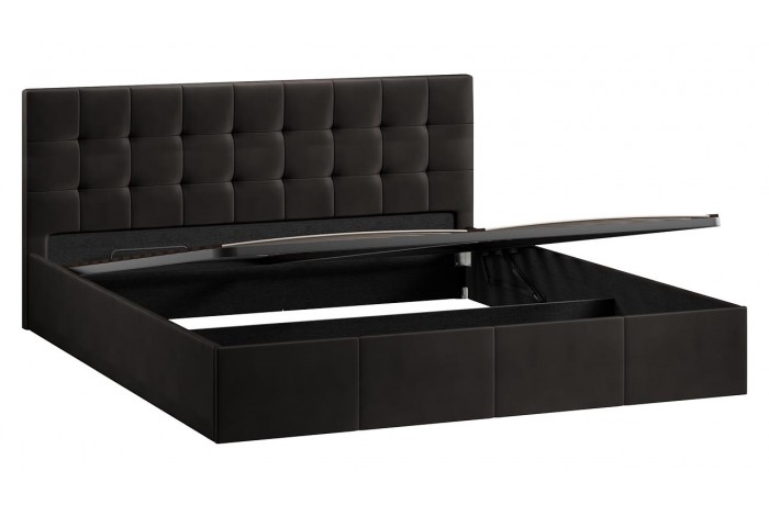 Кровать с ПМ «Эмма» 1800 (с подъемным механизмом) Велюр Confetti Stone