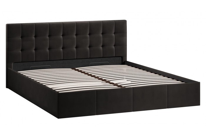 Кровать с ПМ «Эмма» 1800 (с подъемным механизмом) Велюр Confetti Stone