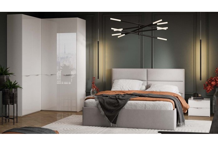 Спальня «Глосс» Белый глянец, Стекло