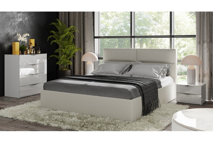 Спальня «Глосс» Белый глянец, Стекло