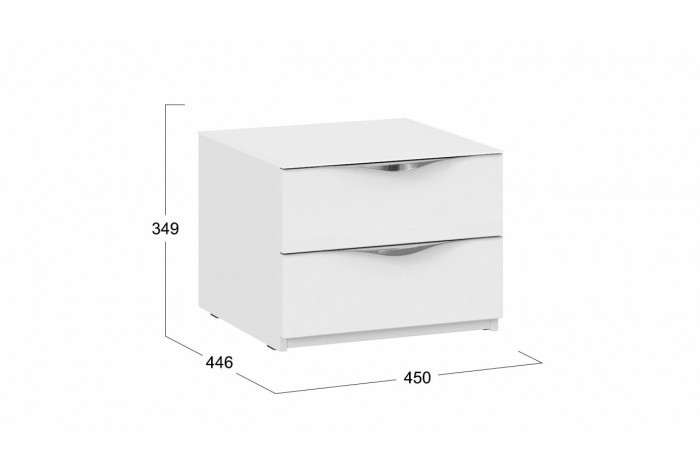 Спальня «Глосс» Белый глянец, Стекло