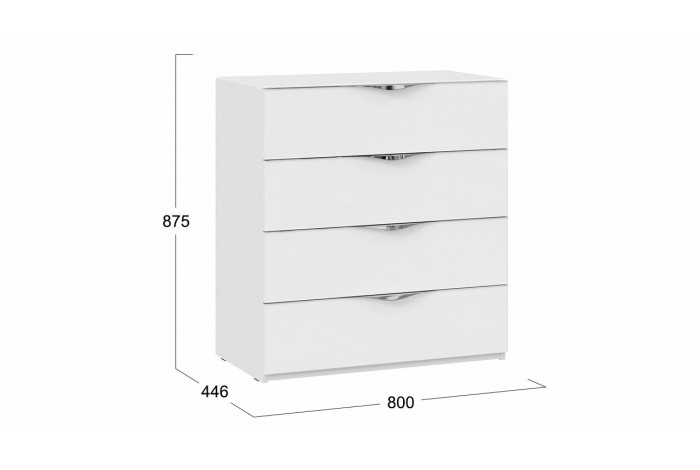 Спальня «Глосс» Белый глянец, Стекло