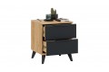 Тумба прикроватная «Джоли» с опорами Черный матовый, Дуб Крафт золотой, Графит  матовый