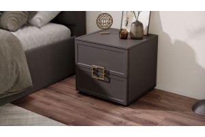 Тумба прикроватная Стелла Серый вулкан, Фон серый