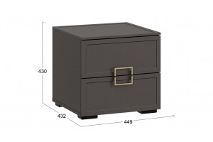 Тумба прикроватная Стелла Серый вулкан, Фон серый