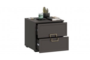 Тумба прикроватная Стелла Серый вулкан, Фон серый