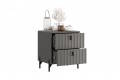 Тумба прикроватная «Тиффани» - 407.002.000 Базальт, Грей софт