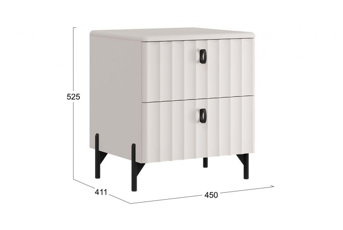 Тумба прикроватная «Тиффани» - 407.002.000 Кашемир, Кашемир матовый