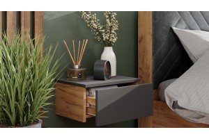 Тумба универсальная Тип 1 Графит Серый/Дуб Крафт Золотой