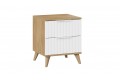 Тумба прикроватная «Хилтон» с опорами Бук матовый, Дуб Крафт золотой, Белый матовый