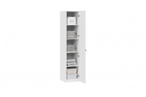 Шкаф для белья Пандора (правый) Белый снег, Белый матовый