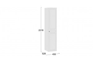 Шкаф для белья Пандора (правый) Белый снег, Белый матовый
