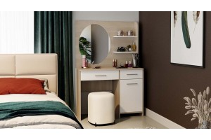 Стол туалетный Эвита Дуб Гарден/Белый глянец