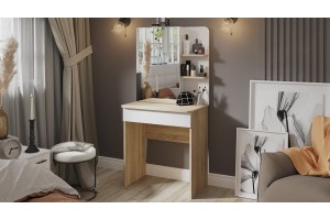 Стол туалетный Майя Дуб Сонома, Белый Ясень