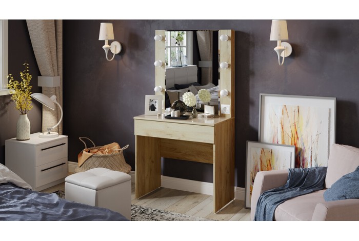 Стол туалетный «Марго» Дуб Крафт золотой