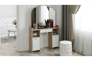 Стол туалетный София Т2 Дуб Сонома, Белый