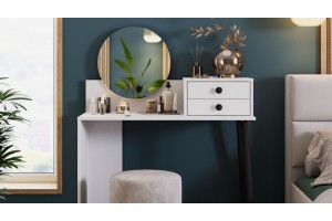 Стол туалетный Стилтон Тип 1 Белый, Черный муар