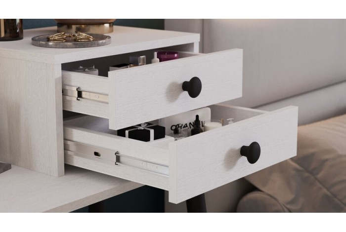 Стол туалетный «Стилтон» Тип 1 Белый, Черный муар