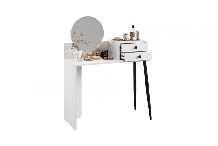 Стол туалетный «Стилтон» Тип 1 Белый, Черный муар