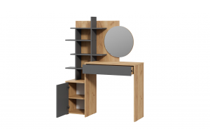 Стол туалетный Голден Дуб Крафт золотой, Графит Серый