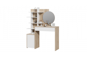 Стол туалетный Голден Дуб Сонома, Белый