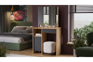 Стол туалетный Дарси Тип 1 Дуб Крафт золотой, Антрацит