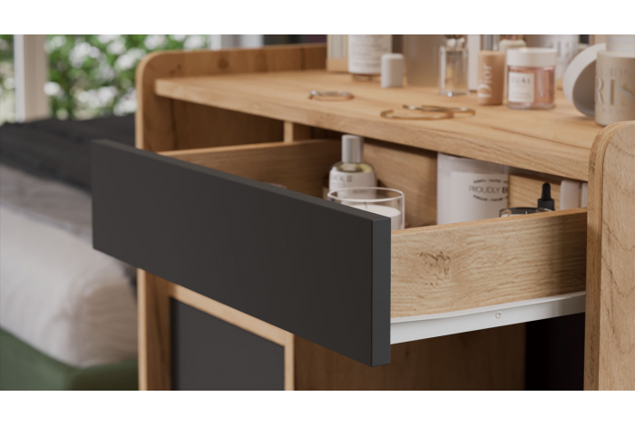 Стол туалетный «Дарси» Тип 1 Дуб Крафт золотой, Антрацит