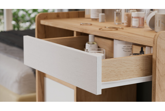 Стол туалетный «Дарси» Тип 1 Дуб Крафт золотой, Белый