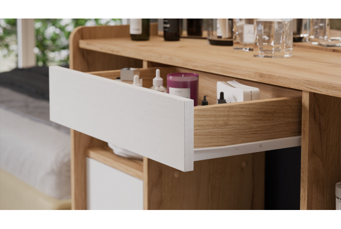 Стол туалетный «Дарси» Тип 2 Дуб Крафт золотой, Белый