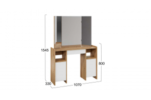 Стол туалетный Дарси Тип 2 Дуб Крафт золотой, Белый