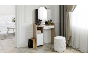 Стол туалетный София Т1 Дуб Сонома, Белый