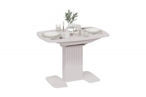 Стол обеденный раздвижной Хилтон Тип 1 Кашемир, Стекло матовое кашемир