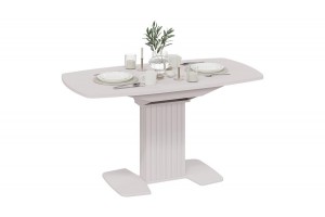 Стол обеденный раздвижной Хилтон Тип 1 Кашемир, Стекло матовое кашемир