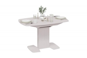 Стол обеденный раздвижной Хилтон Тип 2 Кашемир, Стекло матовое кашемир