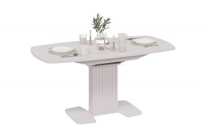 Стол обеденный раздвижной Хилтон Тип 2 Кашемир, Стекло матовое кашемир