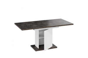 Стол раздвижной Детройт Тип 4 Белый, Ателье темный