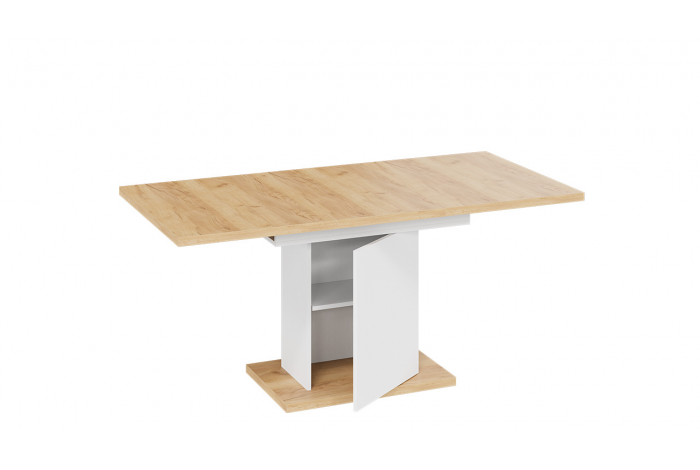 Стол раздвижной «Детройт» Тип 4 - 009.005.000 Белый, Дуб Крафт золотой