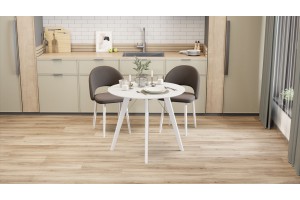 Стол обеденный Колумбия Тип 1 Б-271 Белый матовый, Металл белый