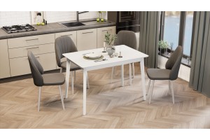 Стол обеденный Ливерпуль Тип 3 Б-293 Белый матовый