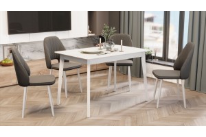 Стол обеденный Ливерпуль Тип 3 Б-293 Белый матовый