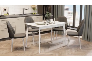 Стол обеденный Ливерпуль Тип 3 Б-293 Белый матовый