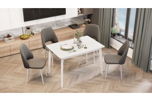 Стол обеденный Ливерпуль Тип 3 Б-293 Белый матовый