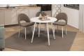 Стол обеденный «Оливия» Тип 1 - Б-370 Белый матовый, Металл белый
