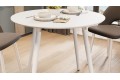 Стол обеденный «Оливия» Тип 1 - Б-370 Белый матовый, Металл белый